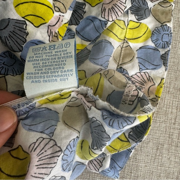 Boden Seashell graphic 100% cotton lightweight Print Tank Top Blouse 8 M Medium - Picture 12 of 12